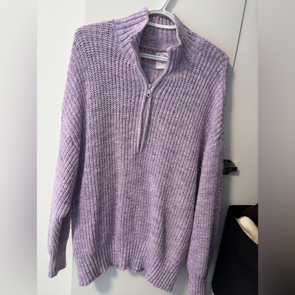 Aerie Lilac Half-Zip Women's Sweater
